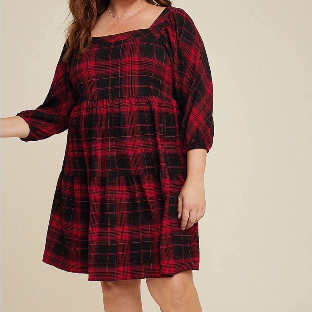 Maurices | Buffalo Plaid Babydoll Dress